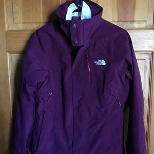 Purple The North Face winter jacket